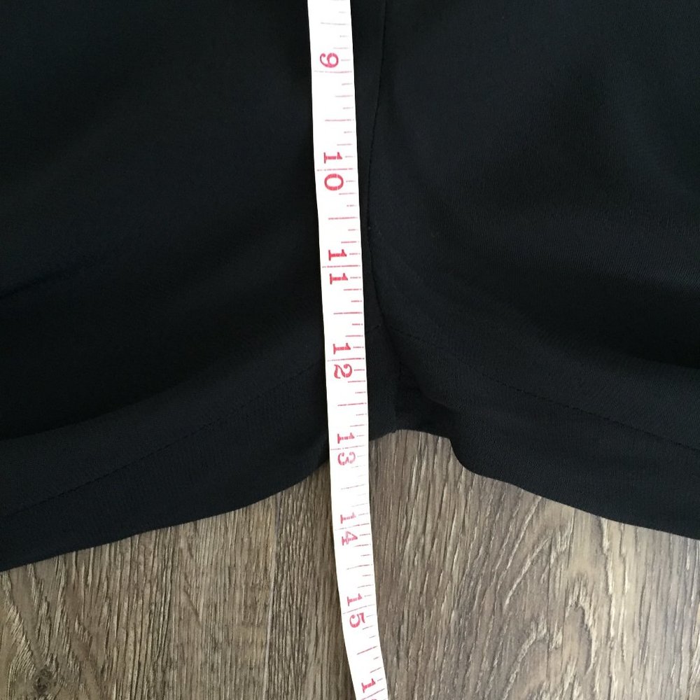 Zara High Rise Ruffle Leg Trouser Pants in Black - Picture 11 of 13
